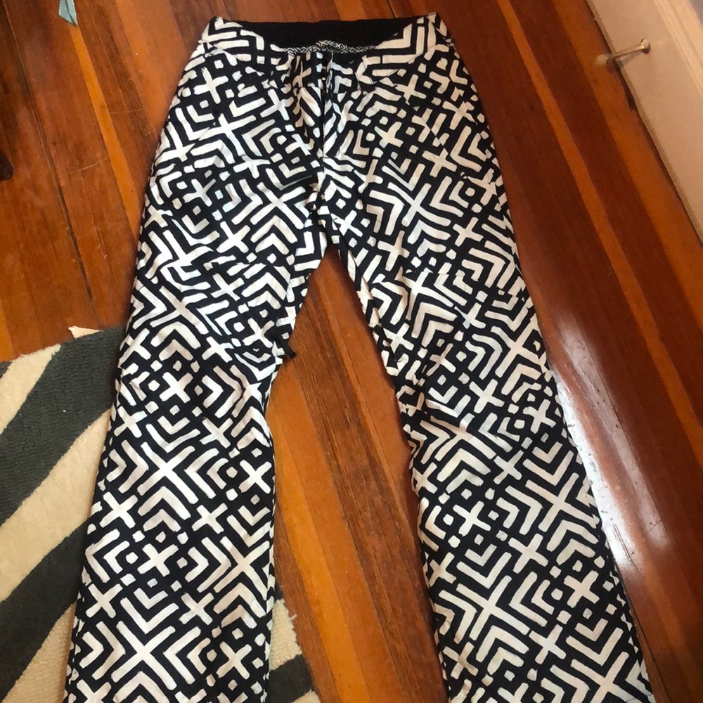 Burton pants medium black and white